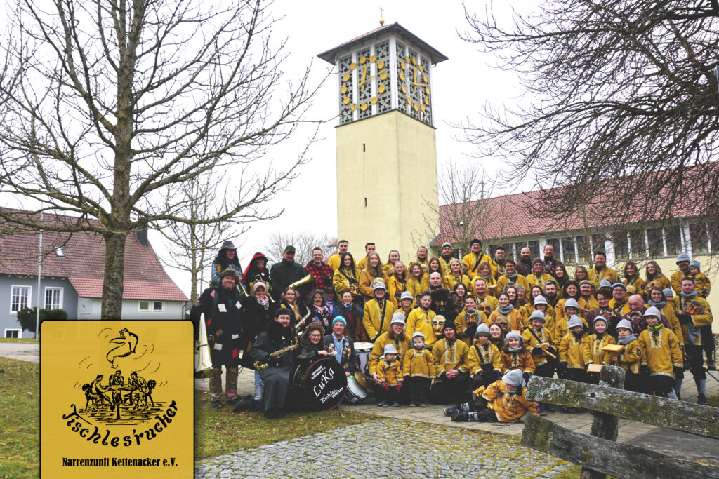 Gruppenbild der Narrenzunft Kettenacker e.V. Tischles-Rucker